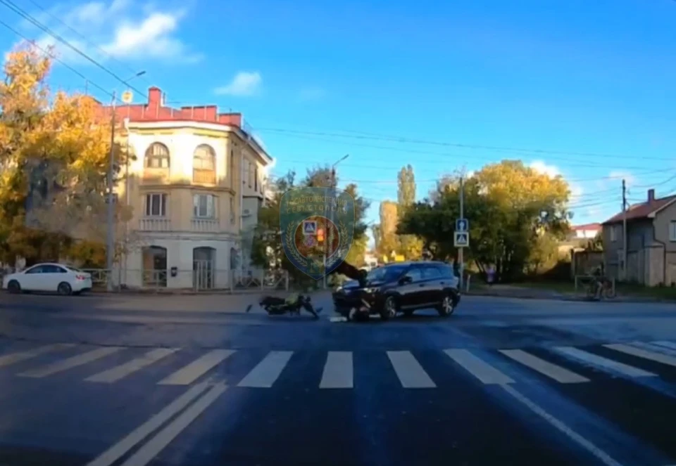 Удара избежать не удалось. Фото: ГИБДД Севастополя