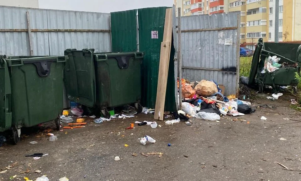 Горожанка сообщила о проблеме с мусором в микрорайоне Солнечный.