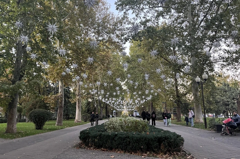 Город уже украшают к Новому году