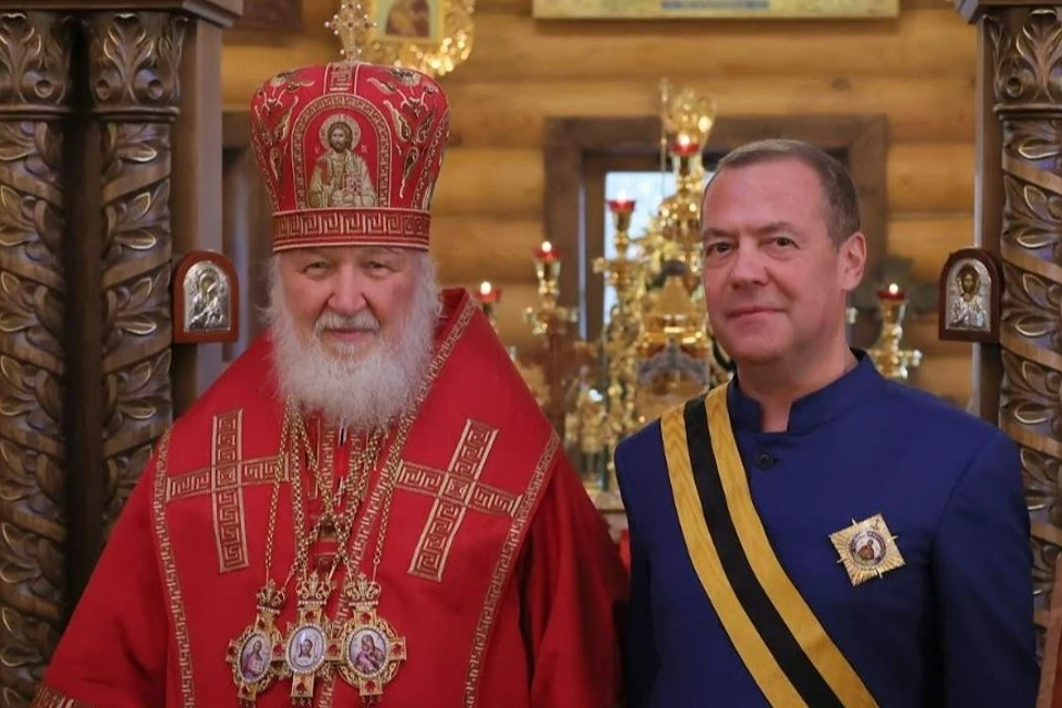 Патриарх Кирилл наградил Дмитрия Медведева орденом Димитрия Донского I степени, фото: пресс-служба Московского Патриархата