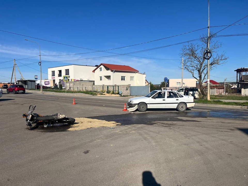 Место столкновения. Фото: ГИБДД Севастополя