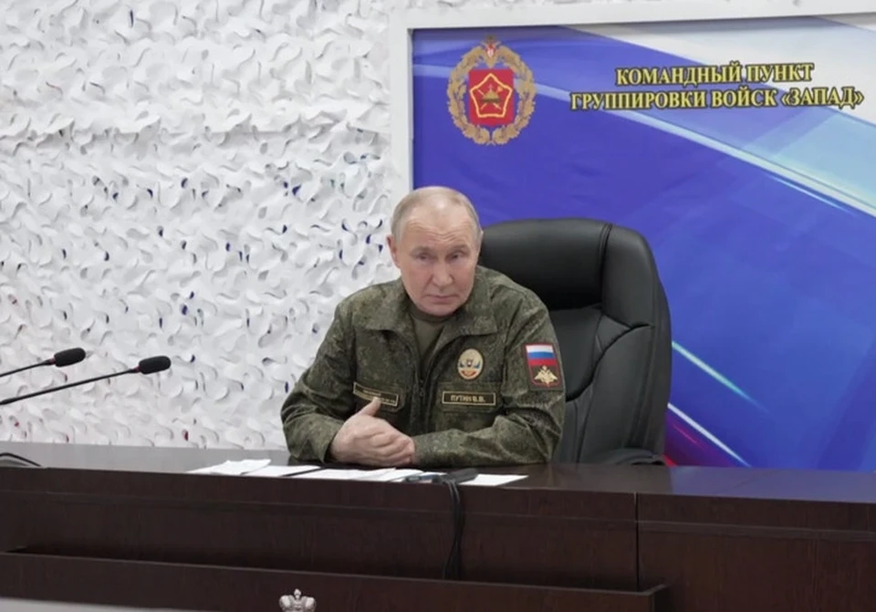 Путин посетил командный пункт группировки «Запад». Фото: скриншот из видео пресс-службы Кремля