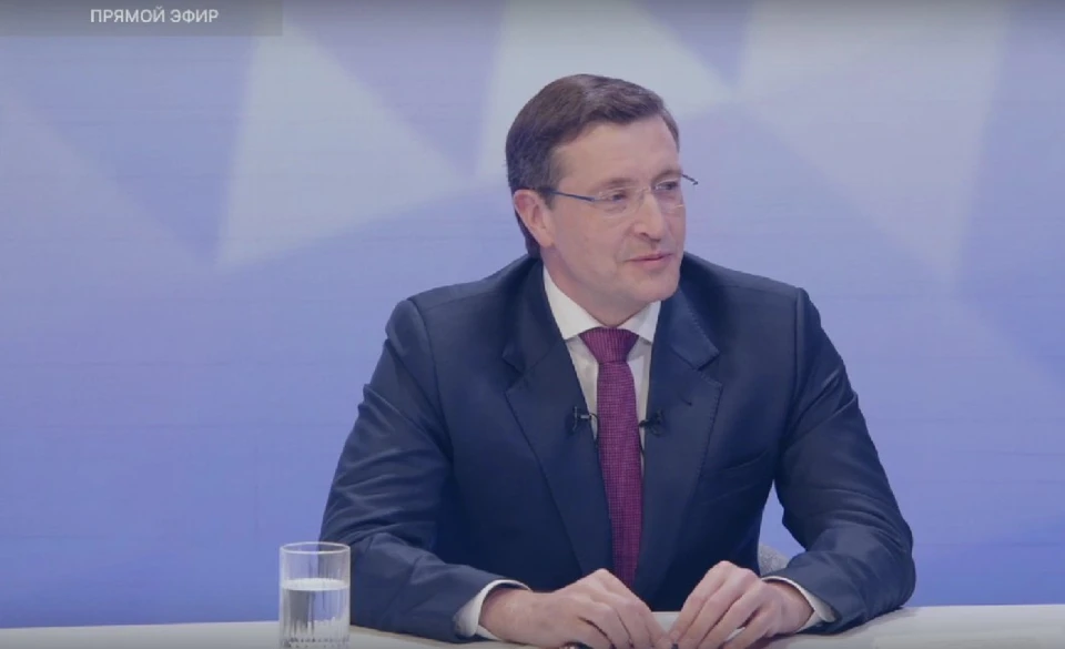 Глеб Никитин во время прямой линии 25 ноября.