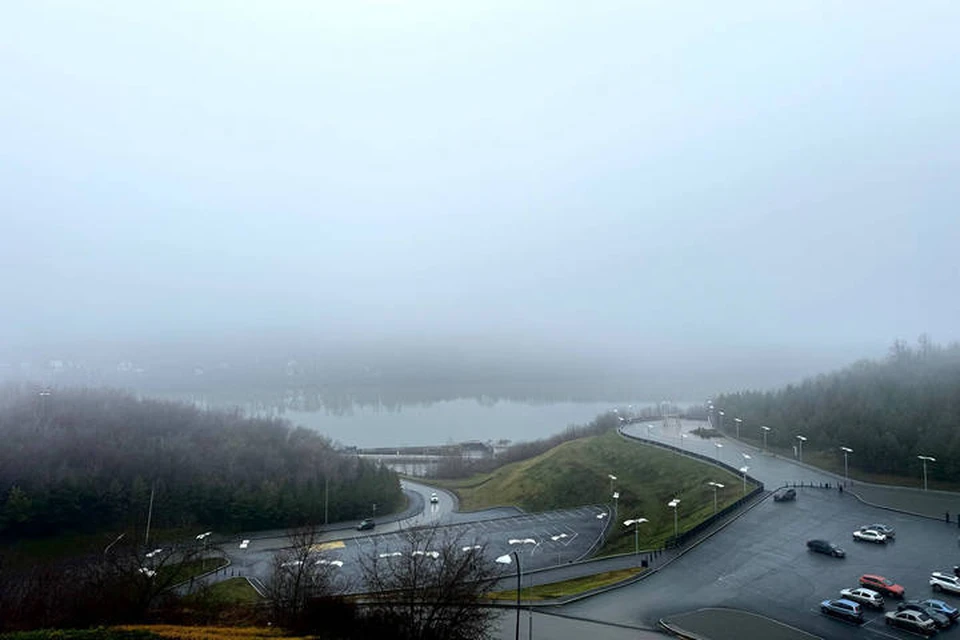 1 декабря утром в Уфе наблюдался туман. Фото: министр молодежной политики Башкирии Вито Сабиров (t.me/VitoSabirov)
