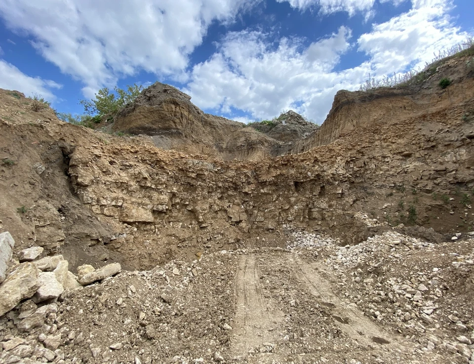 На берегу Прони в Рязанской области неизвестные незаконно добывали известняк.