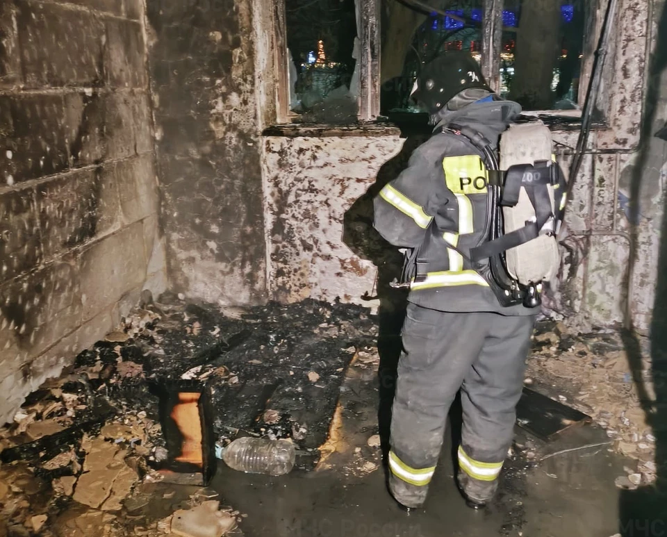 Фото с места пожара.