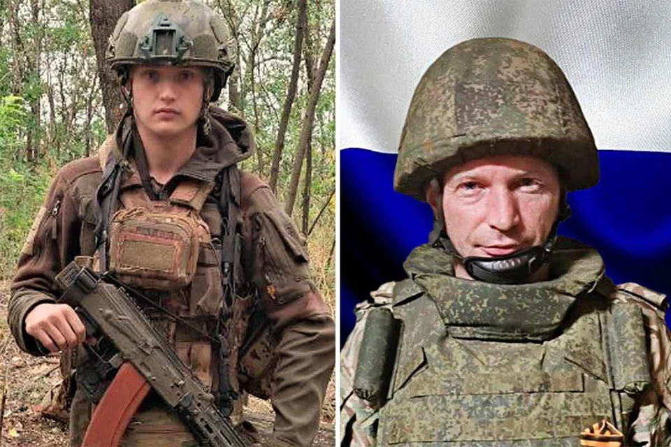 Гвардии ефрейтор Ванир Хабибуллин и гвардии младший лейтенант Сергей Желткевич