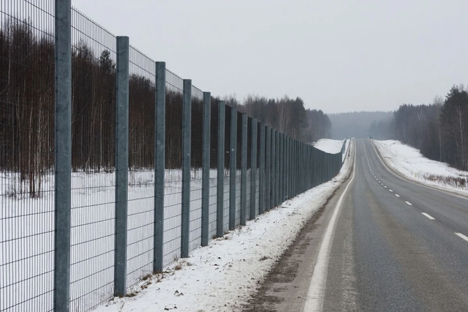 Установка сплошных отбойников позволит предотвратить выход животных на проезжую часть. Фото: создано нейросетью