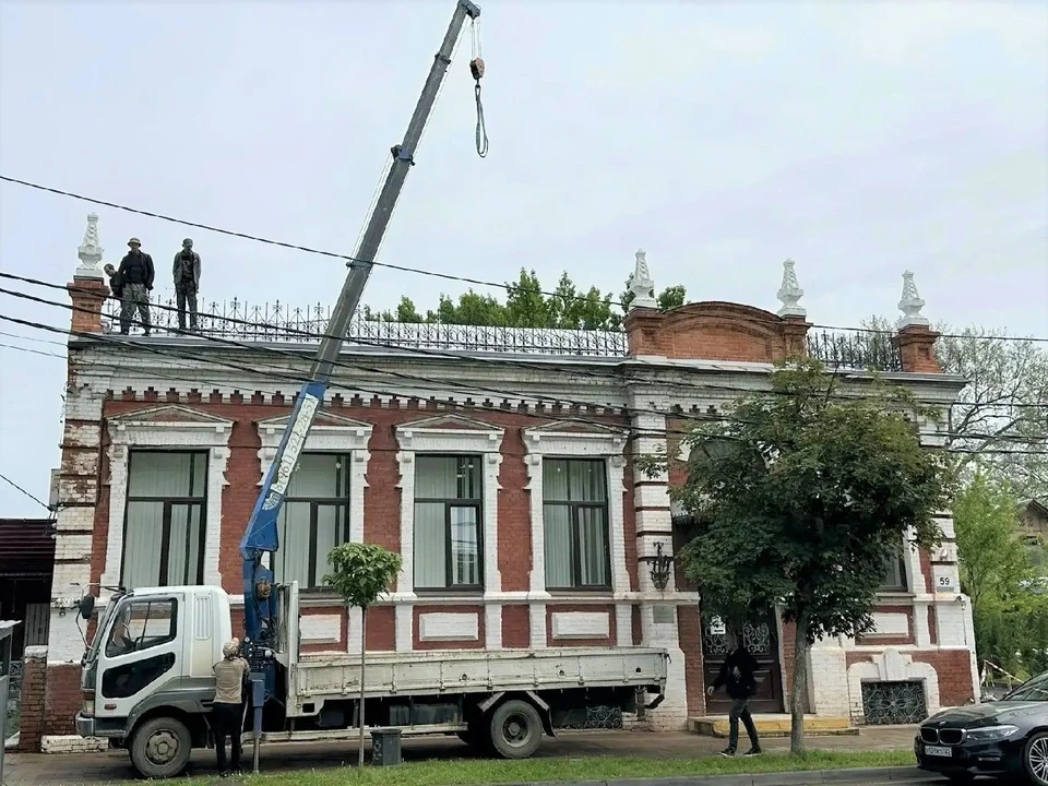 В Краснодаре реставрируют здание бывшего доходного дома Никитиных. Фото: пресс-службы администрации Краснодарского края