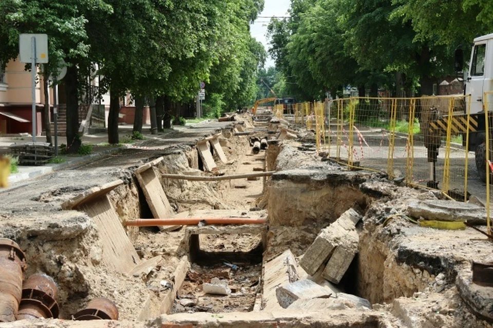 Тепловая сеть на улице Садовой в Рязани готов на 70 %. Фото: Администрация Рязани.