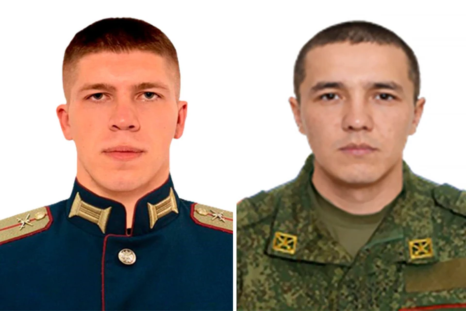 Младший лейтенант Алексей Емельянов и рядовой Инсур Бикамов