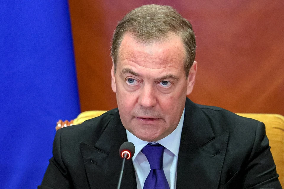 Зампредседателя Совбеза РФ Дмитрий Медведев. Фото: Екатерина ШТУКИНА/POOL/ТАСС.