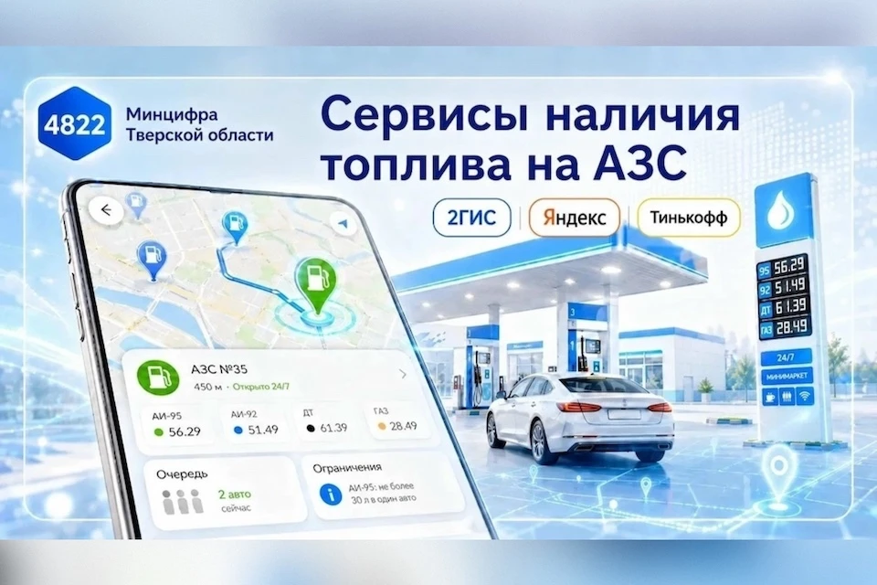Ведомство проинформировало водителей о запуске новых навигационных сервисов. Фото: Министерство цифрового развития и информационных технологий Тверской области.