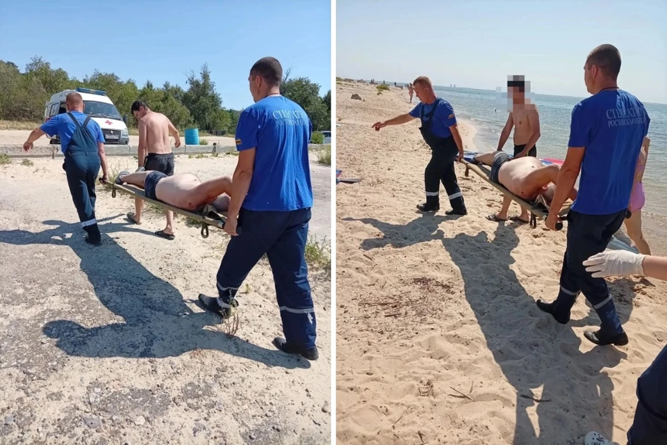 На пляже в Цимлянске мужчине резко стало плохо в воде. Фото: ГКУ РО «ПСС ВВ ТМ»