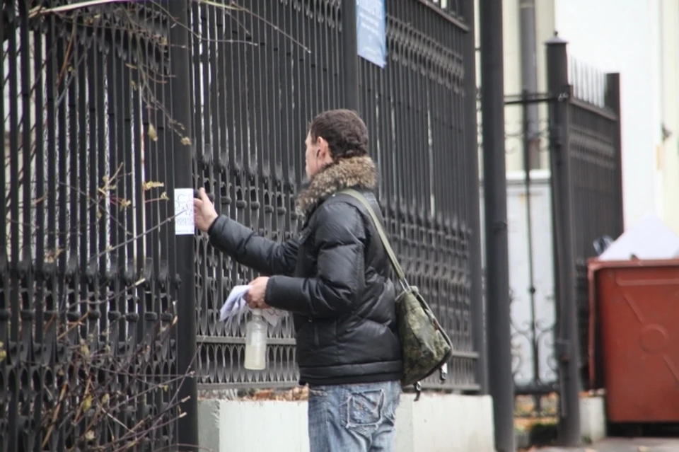 В Перми задержали нарушителя за незаконную расклейку объявлений