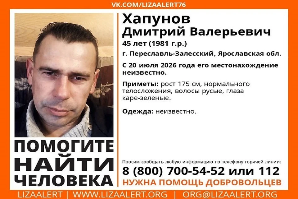 Горожанина не могут найти уже почти неделю. Фото: Лиза Алерт Ярославль