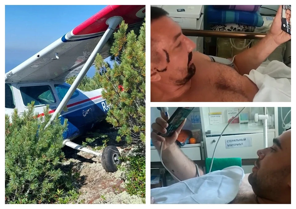 После трёх дней в тайге экипаж самолёта Cessna 182 лечится в больнице Бодайбо.