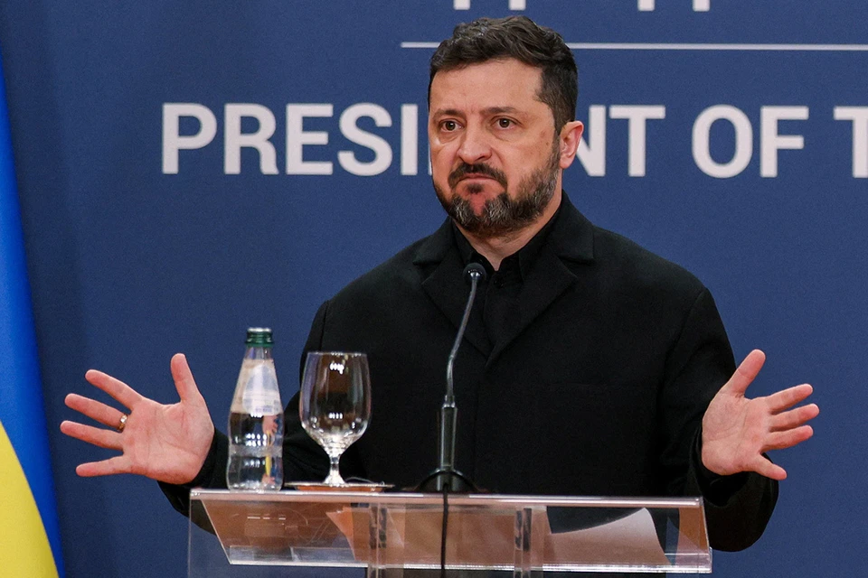 Владимир Зеленский на пресс-конференции в Белграде