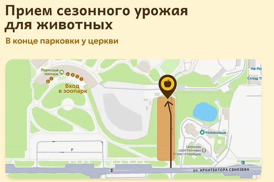Схема: ГКАУК «Пермский зоопарк»