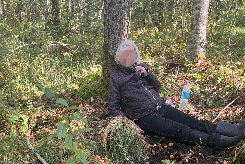 Пенсионерка обессилила и не могла идти. Фото: VK/ВПСО Сова Тверь и Тверская область