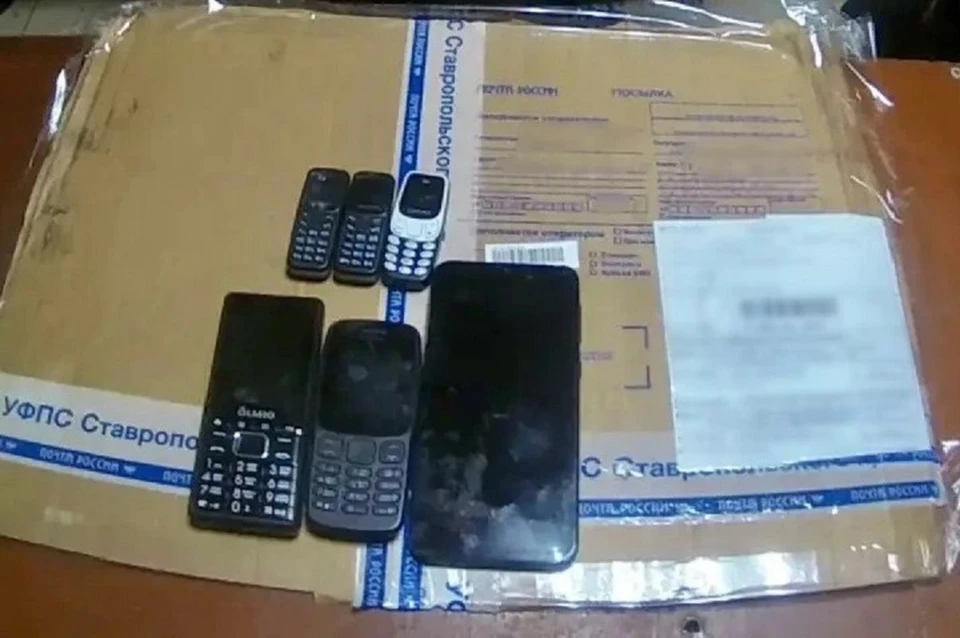 Два телефона были спрятаны в ведёрке с мёдом, ещё четыре во втором дне посылки. Фото: пресс-служба УФСИН по Ставропольскому краю