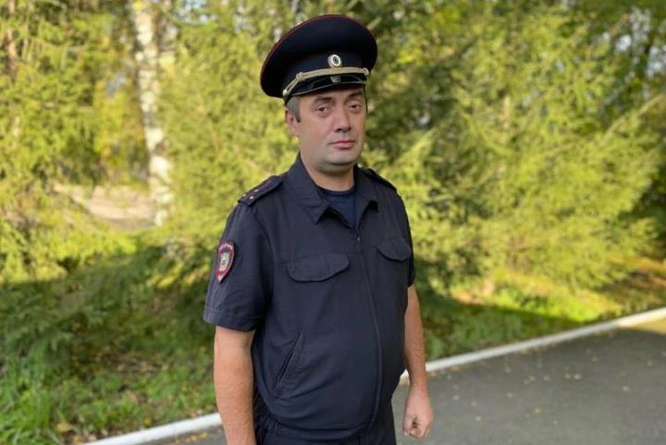 Одним из первых, кто оказался на месте преступления, стал старший лейтенант полиции. Фото: пресс-служба ГУ МВД России по Пермскому краю.