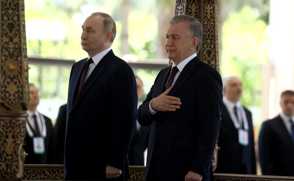 Президент РФ Владимир Путин и президент Узбекистана Шавкат Мирзиеев. Фото: Kremlin Pool/via Global Look Press