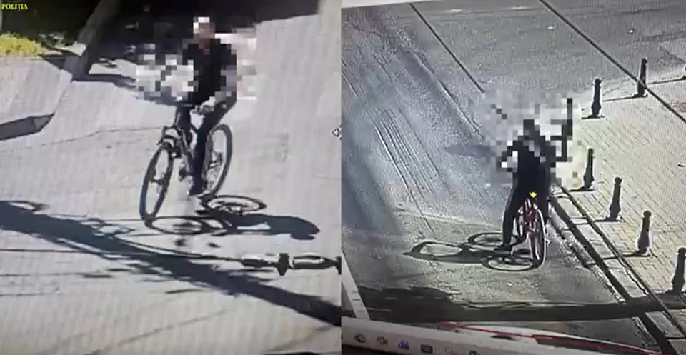 Мужчина силой отобрал у ребенка велосипед. Фото: скрин с видео