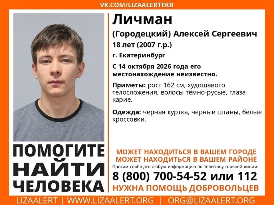 Молодого человека не удается найти с 14 октября. Фото: поисковый отряд «ЛизаАлерт»