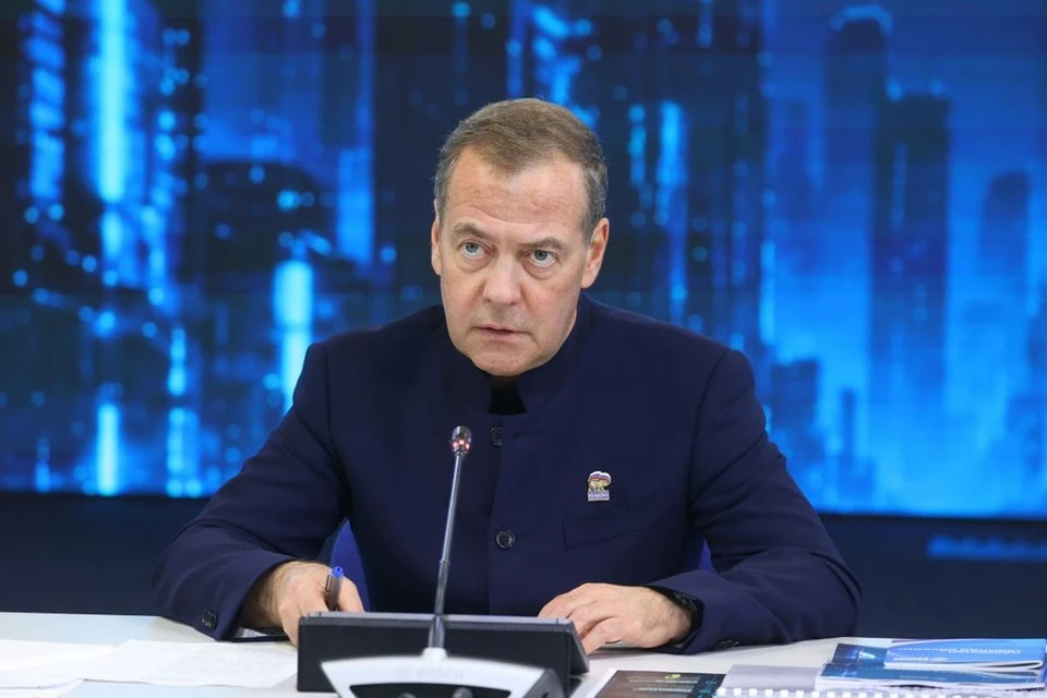 Председатель партии «Единая Россия» и заместитель председателя Совета безопасности РФ Дмитрий Медведев. Фото: ER.RU.
