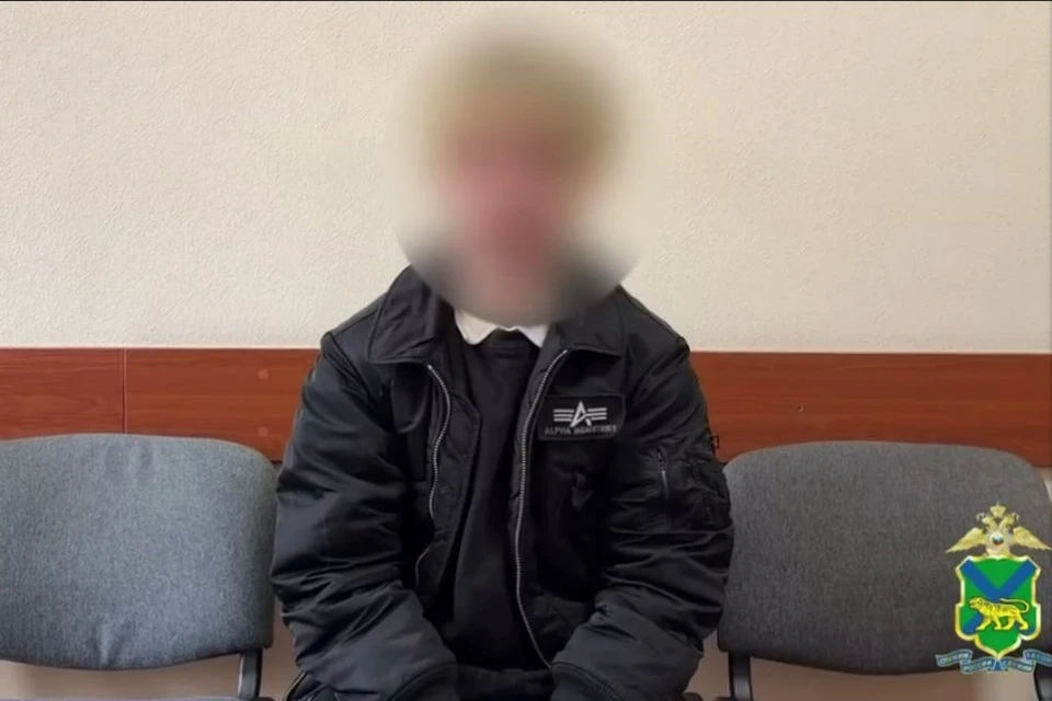 По указанию соучастников молодой человек направился в Донецк. Фото: кадр видео МВД Приморья