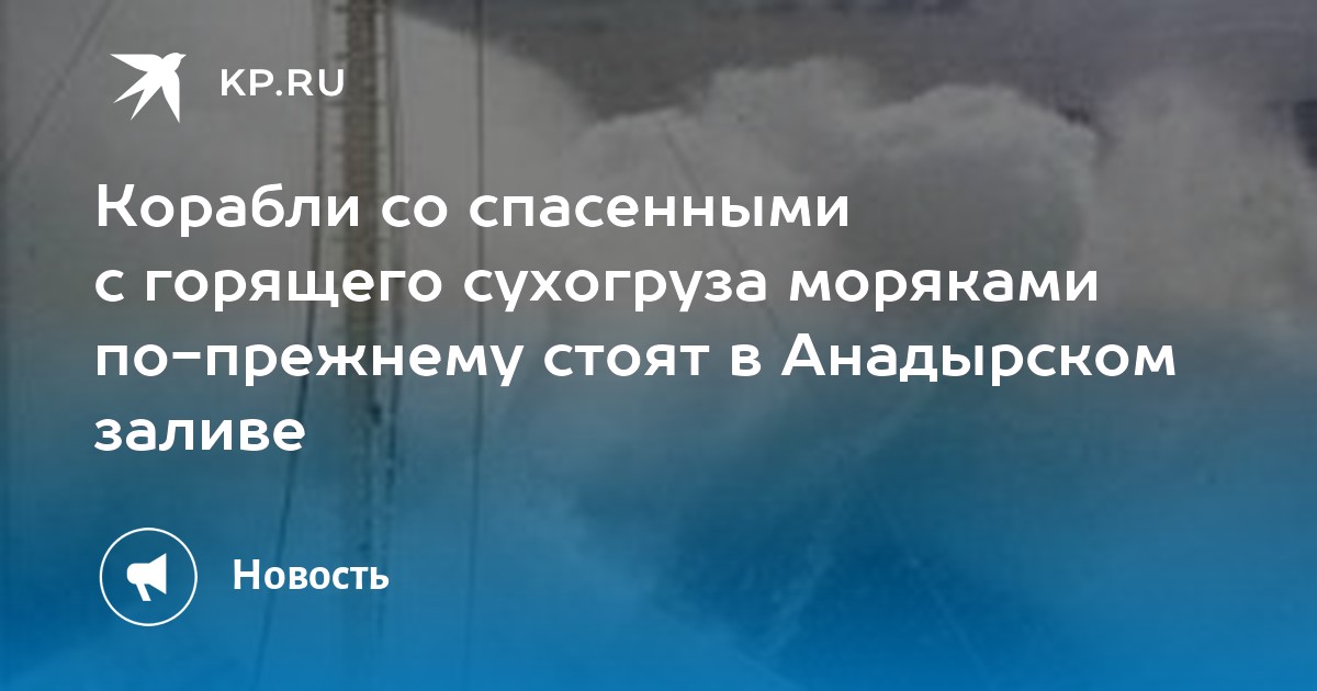 Корабли со спасенными с горящего сухогруза моряками по-прежнему стоят в ...