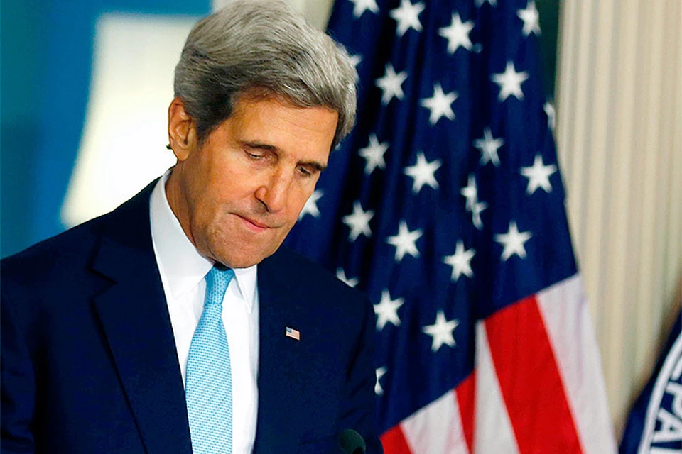 Госсекретарь США Джон Керри во время оглашения результатов расследования по Сирии.