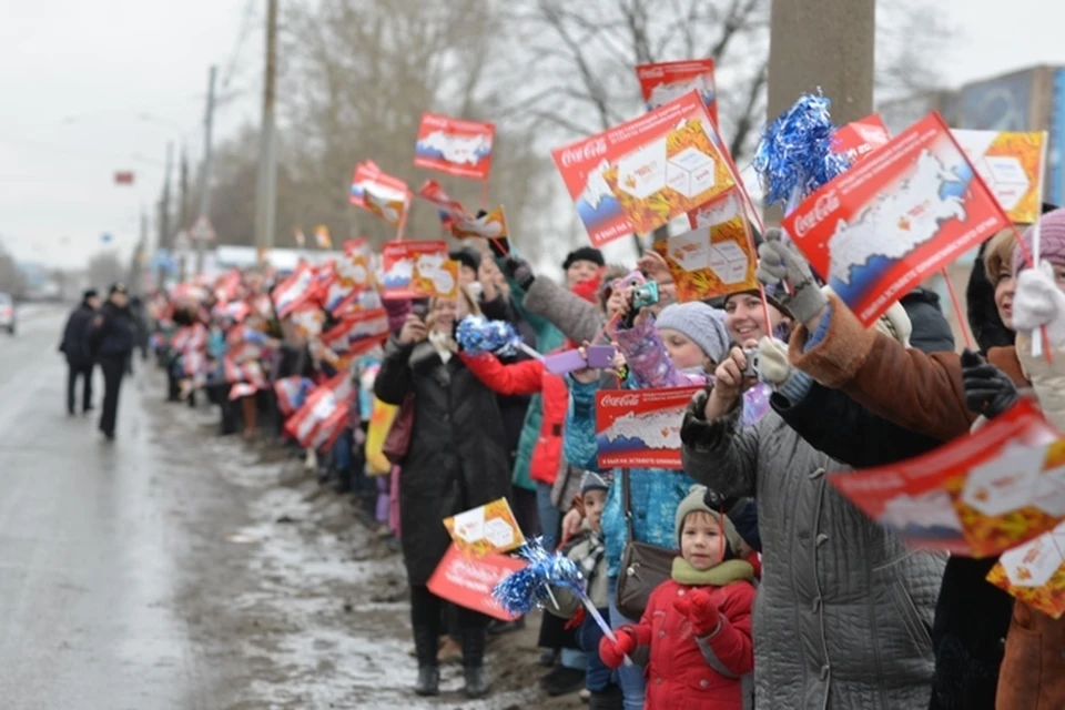 Олимпийский огонь прибыл в Ижевск спецпоездом.