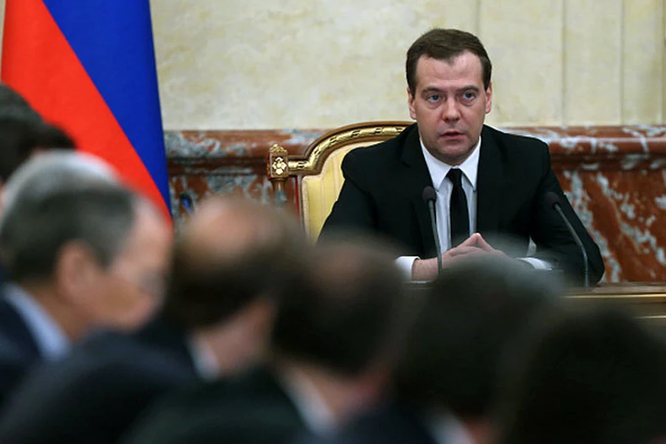 Заседание Кабмина Дмитрий Медведев начал с благодарности членам правительства за успешное проведение Олимпиады в Сочи