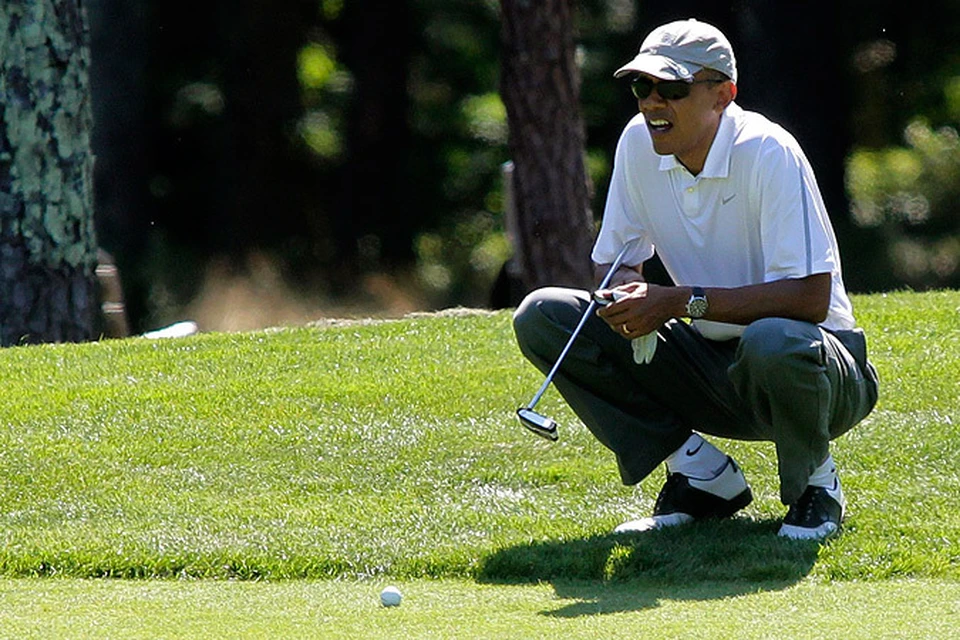 За годы президентства Обама провел более 1100 часов на поле для гольфа