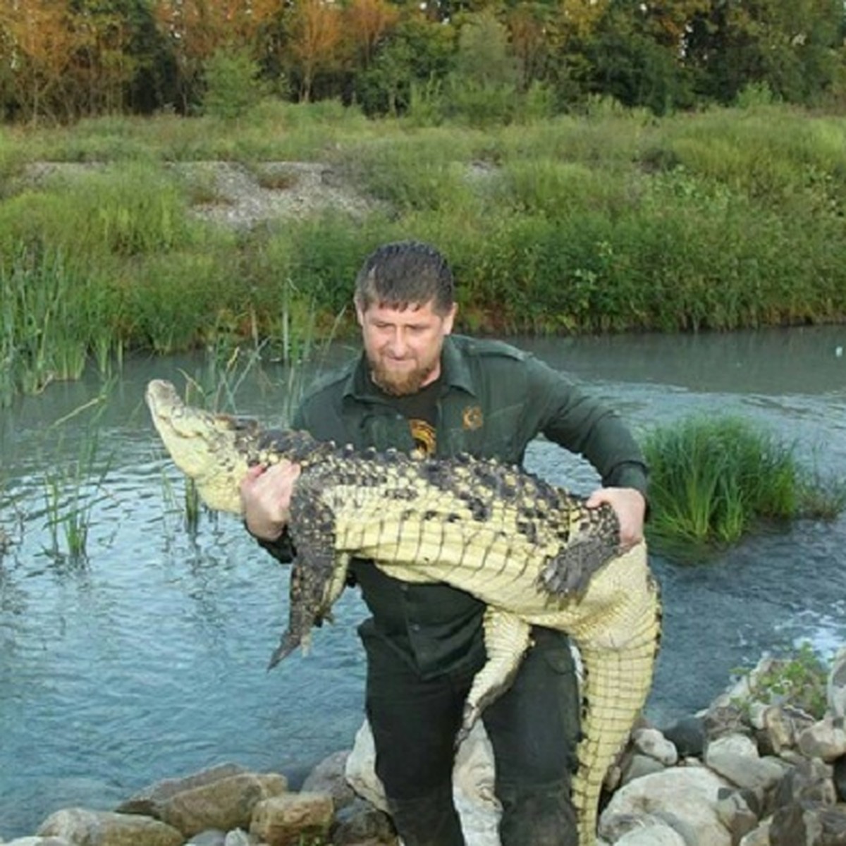 Рамзан Кадыров сфотографировался с крокодилом - KP.RU