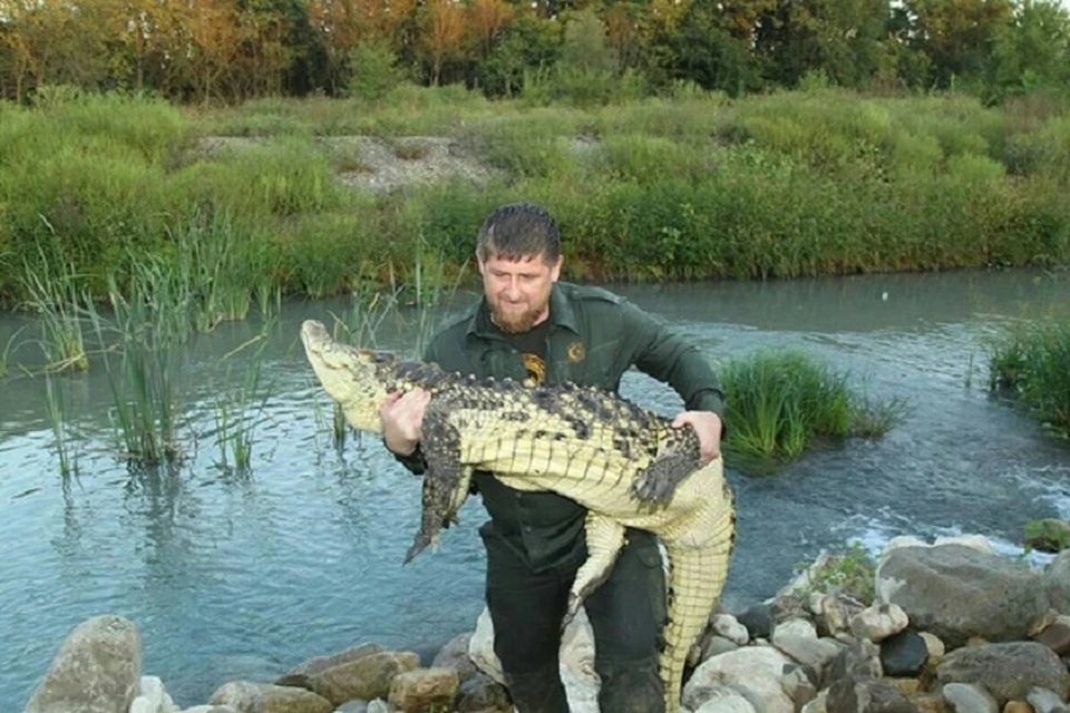 Рамзан Кадыров и крокодил. Фото: Instagram