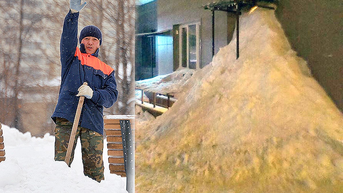 В Домодедово жильцы дома засыпали неубранным снегом дверь управляющей  компании - KP.RU