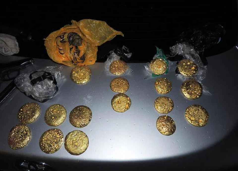 Амурчанин нашел в лесу золото на 12 миллионов рублей. Фото: УФСБ России по Амурской области