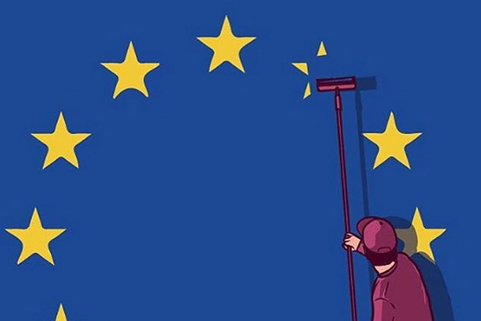 В Интернете стали молниеносно появляться карикатуры, публикуемые под тегом Brexit
