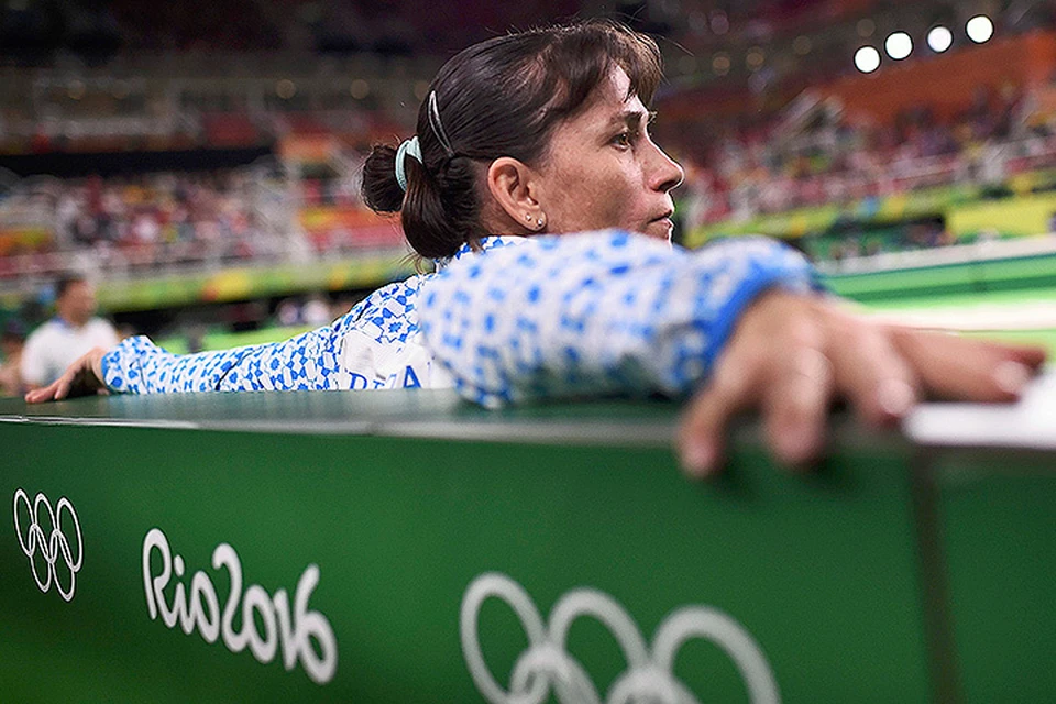 Оксана Чусовитина на олимпийском объекте Рио.