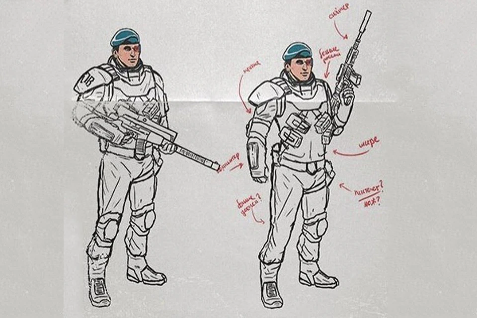 Вот так пока на бумаге выглядят эскизы будущих солдатиков. Фото группы: vk.com/comics_vremya_geroev