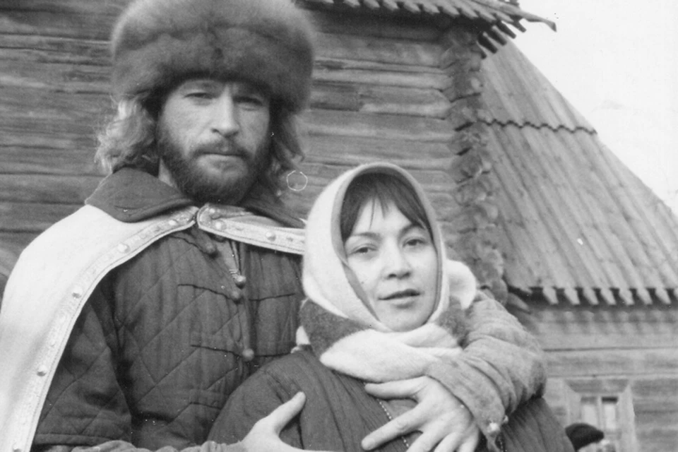Игорь и Татьяна Тальковы на съемках фильма «Царь Иван Грозный», в котором певец сыграл главную роль - князя Никиту Серебряного.