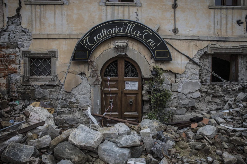 Итальянский город Аматриче после землетрясения в августе этого года. Фото: Zuma\TASS