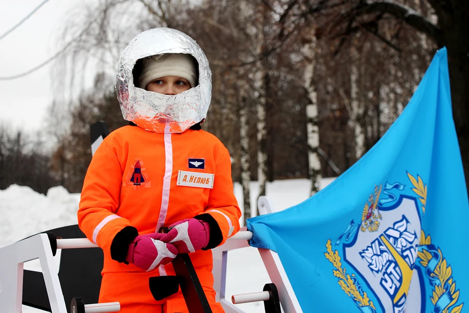 Юная участница саней «Буран-2»