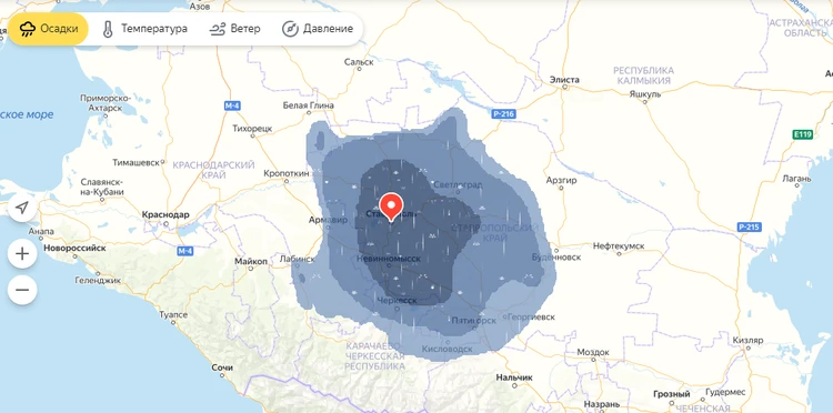 Погода на карте ставропольского