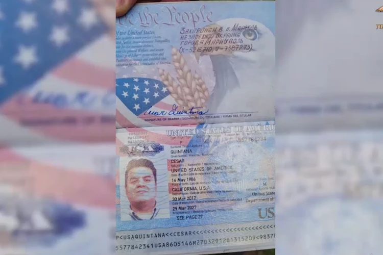 Паспорт гражданина США с координатами захоронения. Фото: НМ ДНР