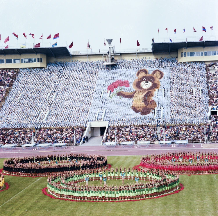 Репетиция открытия Олимпиады-80. Фото: Чумичев Александр/Фотохроника ТАСС.