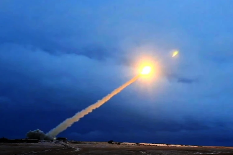 Испытания крылатой ракеты «Буревестник». Фото: кадр видео Минобороны России.